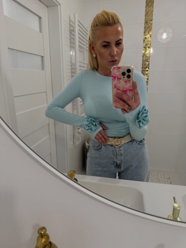 bluzka gold lady z różą mięta lalilafashion warszawa