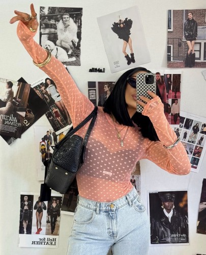 body siatka la milla neon pomarańcz lalilafashionpl warszawa