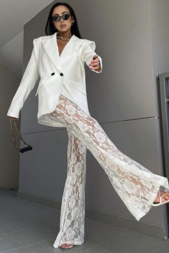 spodnie koronkowe la mila białe lalilafashion
